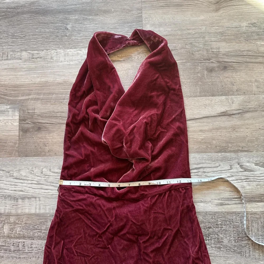 ZARA ELEGENCE VELVET OPEN BACK MIDI DRESS - SIZE XS - BRAND NEW WITH TAG - Picture 4 of 8